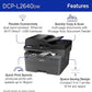 Brother DCP-L2640DW Wireless Compact Monochrome Multi-Function Laser Printer with Copy and Scan, Duplex, Mobile, Black & White | Includes Refresh Subscription Trial(1), Works with Alexa