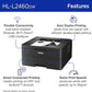 Brother HL-L2460DW Wireless Compact Monochrome Laser Printer with Duplex, Mobile Printing, Black & White Output | Includes Refresh Subscription Trial(1), Works with Alexa