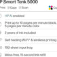 HP Smart Tank 5000 Wireless All-in-One Ink Tank Printer with up to 2 years of ink included, mobile print, scan, copy
