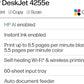 HP DeskJet 4255e Wireless All-in-One Color Inkjet Printer, Scanner, Copier, Best-for-Home, 3 Month Instant Ink Trial Included (588S6A)